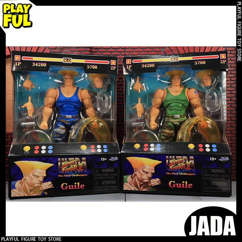 

New In Stock Original Jada 1/12 Street Fighter 2 Guile Anime Figure Harmonia Blue Clothing Action Figure Game Peripheral Toys