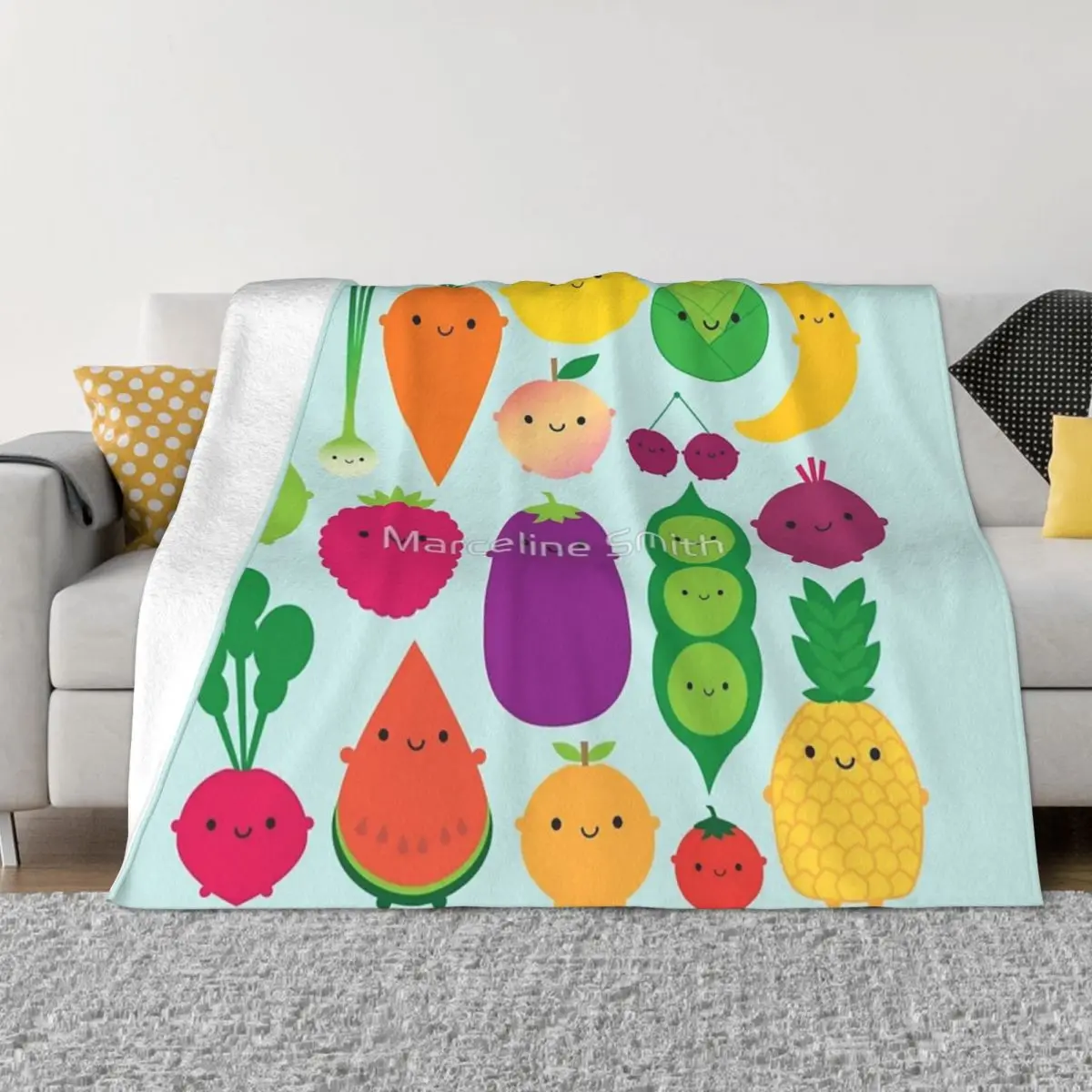 5 A Day Fruit & Vegetables Four Seasons Universal Blanket Office Can Be Covered Father's Day Gift