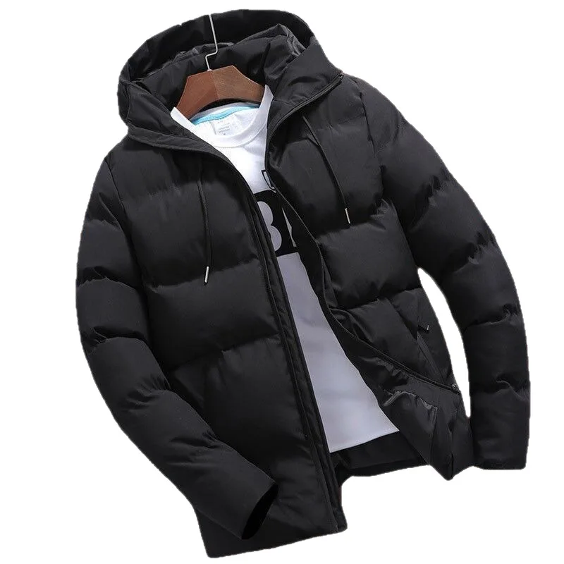 

Men's Coats Winter Casual Solid Hooded Coat Men Long Sleeve Windbreak Lightweight Padded Jackets Streetwear Jacket