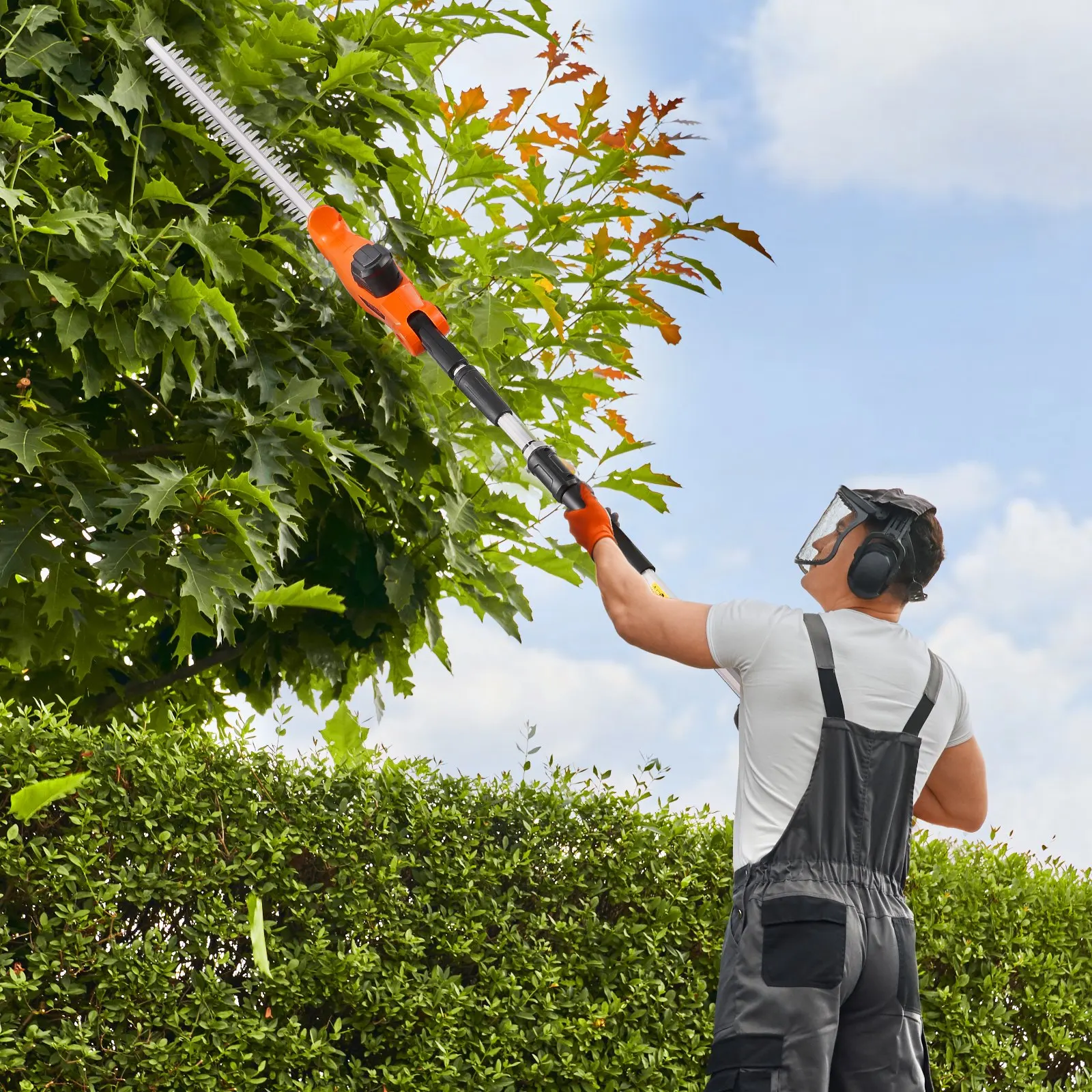 

Аккумуляторный электрический кусторез 20В 1200 об/мин с выдвижным лезвием 20 дюймов