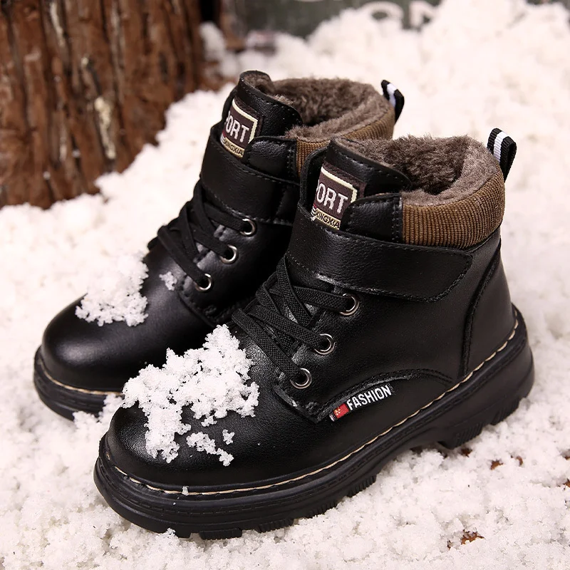 

2023 New Children's Martin Boots Winter Models Warm Martin Boots Children's Cotton Shoes