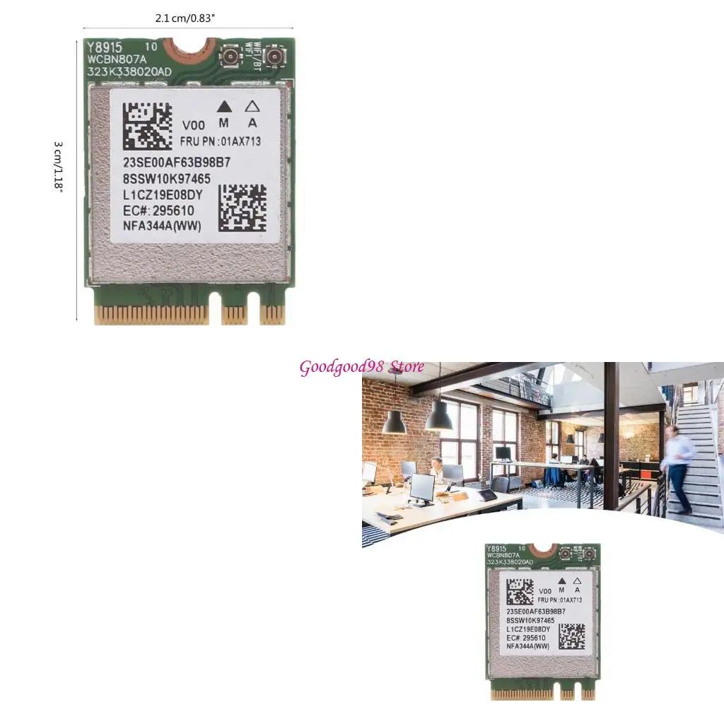 

Dual Band Wireless QCNFA344A 802.11AC 433Mbps WiFi + 4.1 NGFF M.2 Card