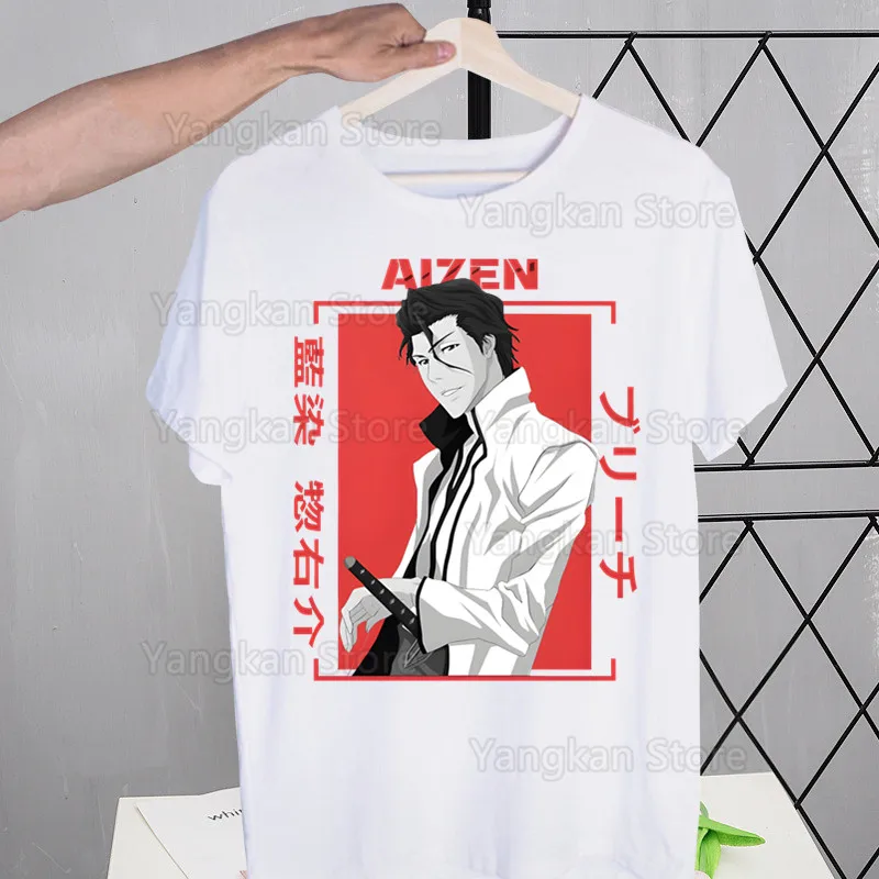 

Bleach Aizen Sousuke T-shirt Tops Crew Neck Fitted Soft Anime Manga Tshirt Tee Shirt Clothes T-shirt