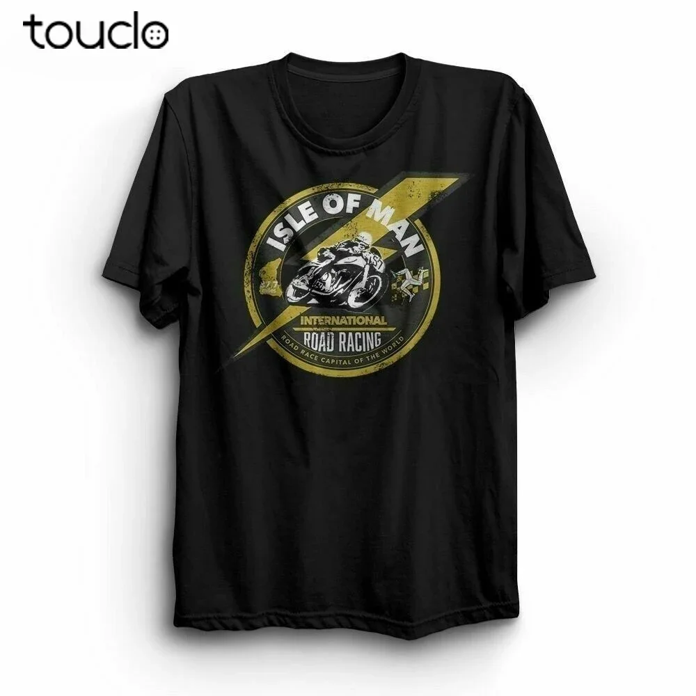 Isle of Man Classic Tt Vintage Road Racing Motorcycle Hot Sale New Fashion Brand O-Neck Oversize Funny T Shirt