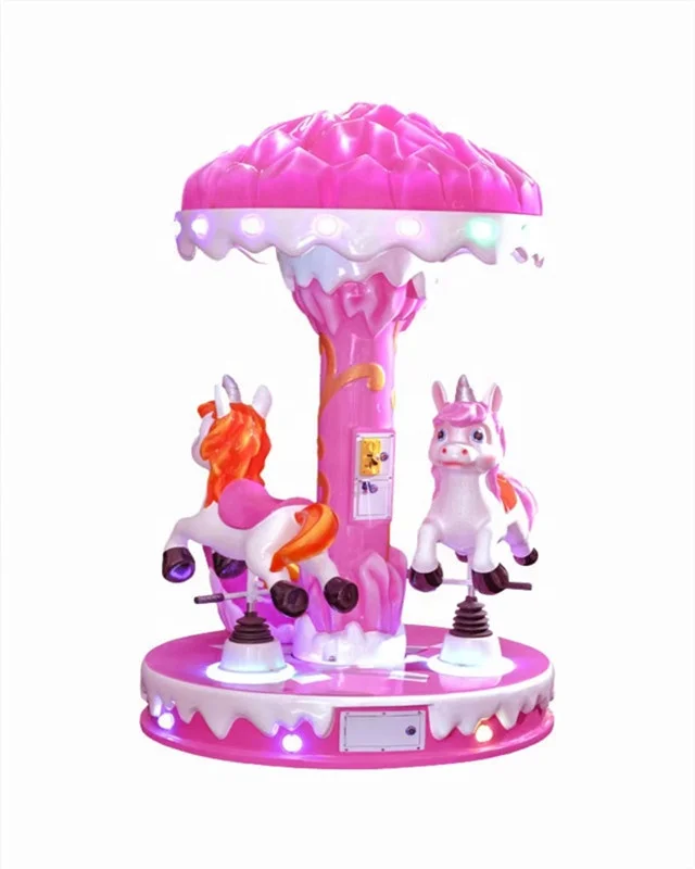 Carrusel musical para niños de alta calidad, 3 asientos, carrusel que funciona con monedas para niños, paseo en parque de atracciones para niños a la venta
