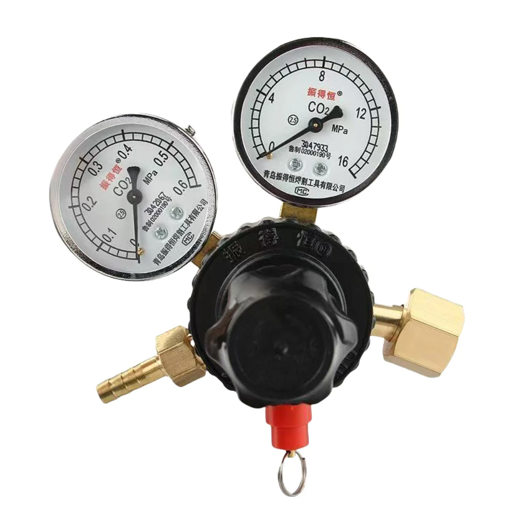Dual-Output CO2 Regulator - Beer Dispenser & Soda Machine Gauge, Wire-Free Draft Beer Pressure Reducer
