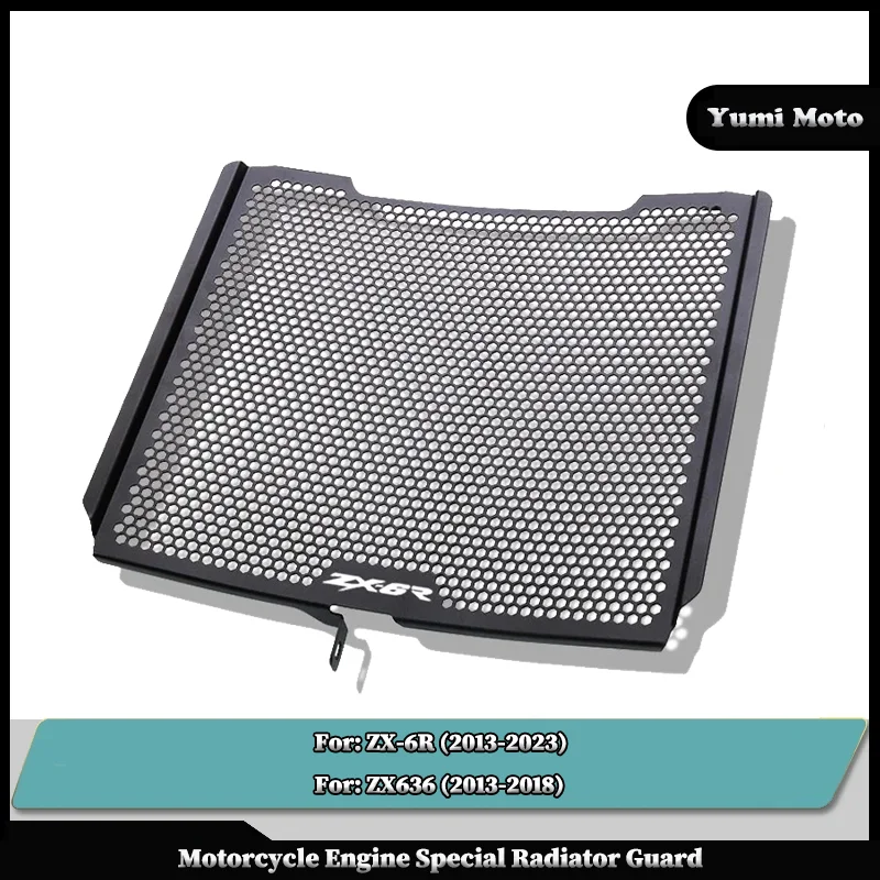 

Motorcycle Radiator Guard Grille Cover Protector Protective Grill For KAWASAKI ZX636R ZX-636R ZX-6R ZX6R ZX636 2013-2025