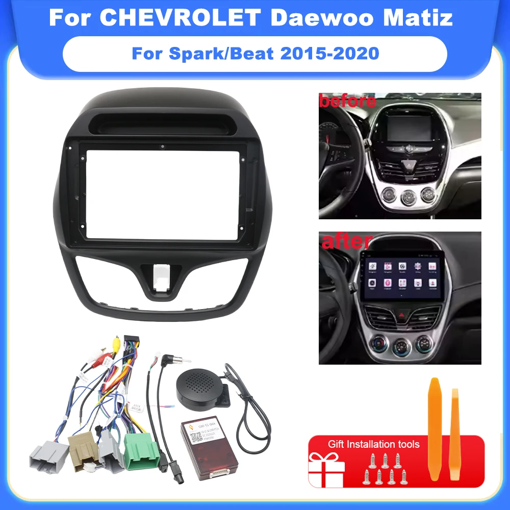 9 pulgadas 22,86 cm para 2015-2020 fascias de Radio de coche adaptador de marco Kit de Panel de montaje de tablero para CHEVROLET Daewoo Matiz para Spark/Beat