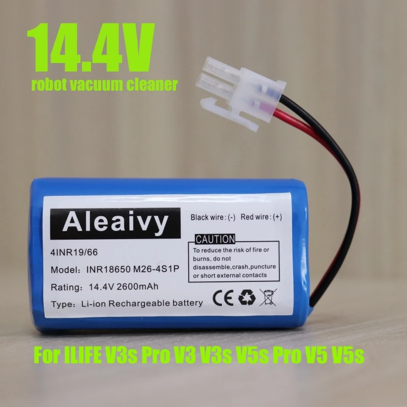 Aleaivy 14.8V 3500mAh rechargeable lithium battery pack for ILIFE V3s Pro V3 V3s V5s Pro V5 V5s robot vacuum cleaner