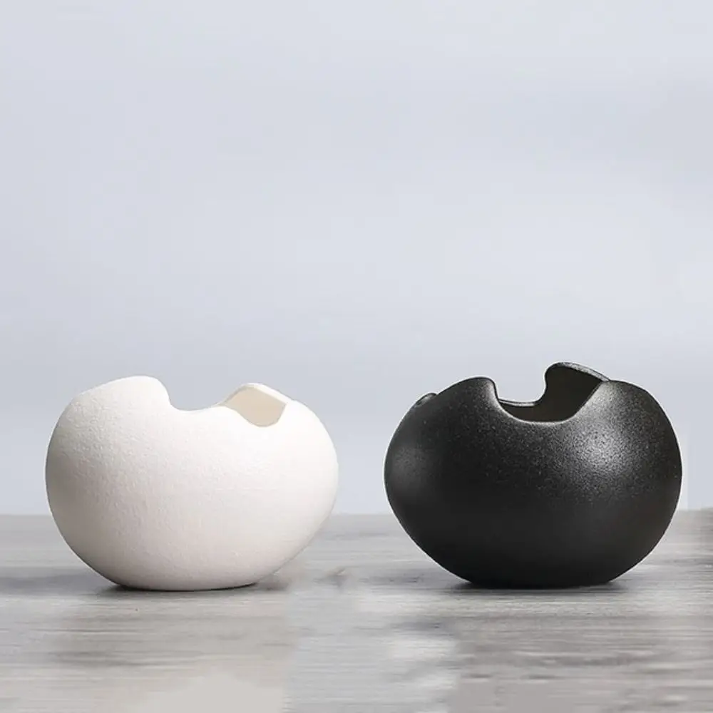 Ceramic Flowerpot Broken Eggshells Shapes Decorative Succulent Plant Container Hydroponic Flower Holder Living Room