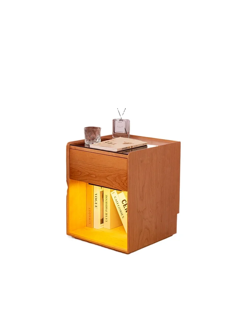 

Bedside table Small bedroom Full solid wood bedside table Small apartment Mini simple bedside table
