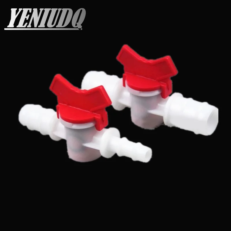 Plastic 4~25mm POM Ball Valve Drip Irrigation System Hose Pagoda Joint Aquarium Tank Air Pump Garden Water Connector Pipe Valve