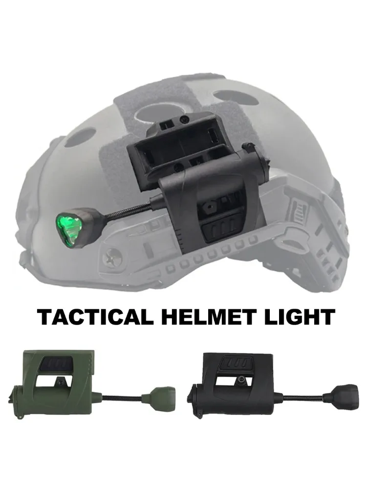 AliExpress NONE Tactical Helmet Light 3 Modes Green Red IR Laser Helmet Lamp Energy Saving Hunting Airsoft Helmet Flashlight For Hiking Cycling
