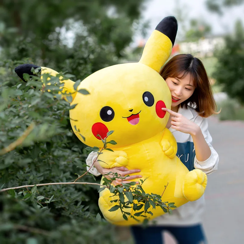 35/45/55/75cm Laugh Pikachu Large Plushies Hot Sale Pokémon Anime Plush Doll Kawaii Soft Pillow Pocket Monster Stuffed Gift Toy