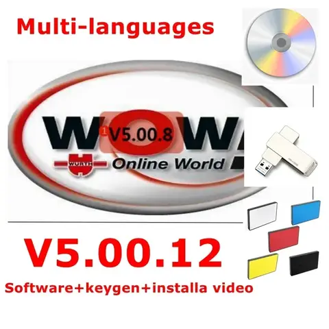 2026 Hot sale! For WOW 5.00.8 diagnostic tool CD DVD Software 5.0012 French Language with Kengen For Vd Tcs Pro Car Truck