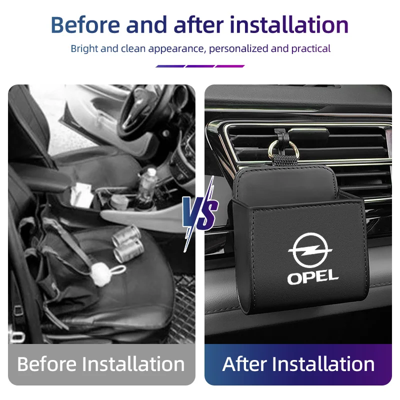 Car Vent Storage Box Phone Holder Sunglasses Organizer Bag Accessories For Opel Corsa Astra Insignia Vectra Zafira Meriva Mokka view 5