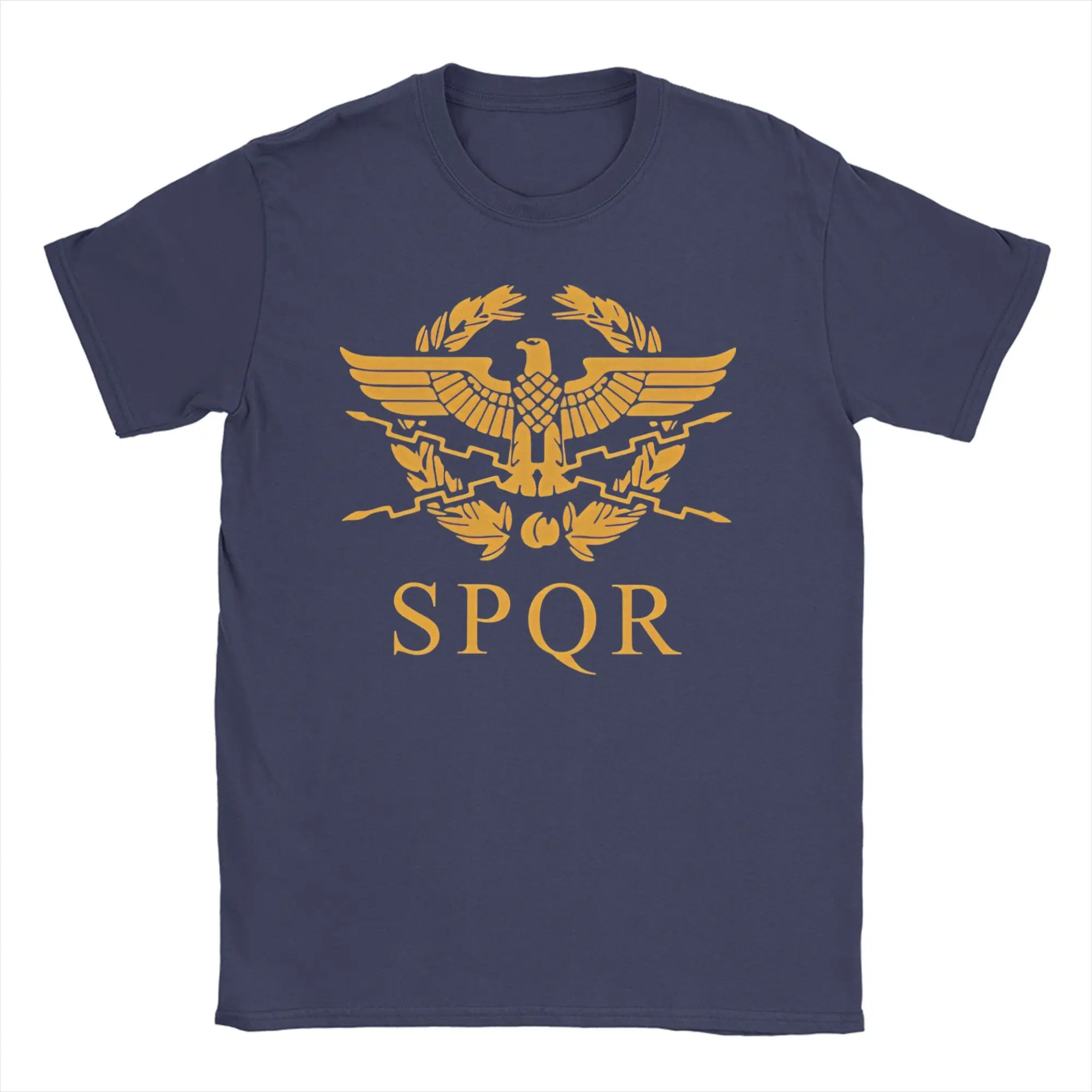 

Мужские и женские футболки SPQR Roman Gladiator Imperial Golden Eagle, новинка, хлопковая футболка с коротким рукавом, одежда с принтом