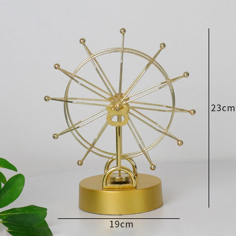 Newton Pendulum Ball Nordic Ferris Wheel Balance Ball Golden Perpetual Motion Physics Science Toy School Teaching Supplies