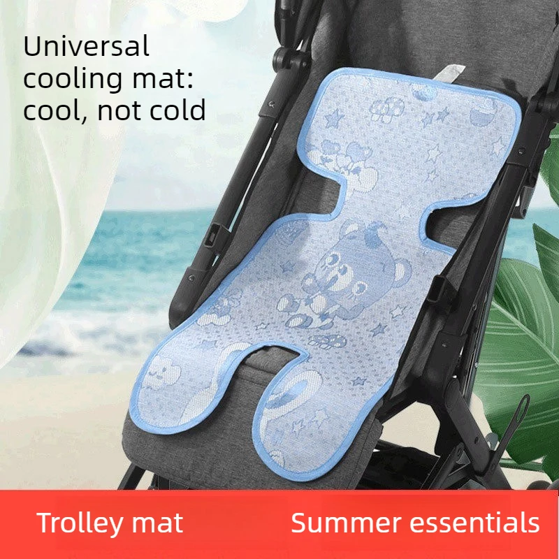 Breathable Folding Icy Silk Summer Honeycomb Mesh Cooling Mat for Baby Stroller Easy Install Skin Friendly Baby Seat Mat Cooling