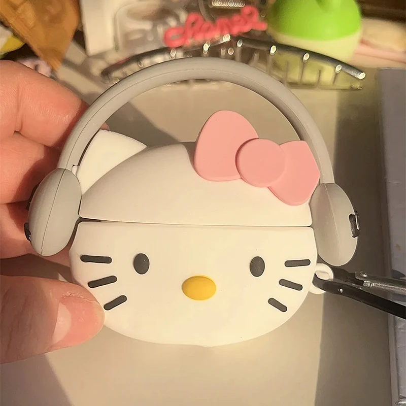 Hello Kitty Sanrio Airpods Protective Shell Kawaii Cute Apple Wireless Bluetooth Earphone1 2 3 Pro Case Toys For Girls Gifts