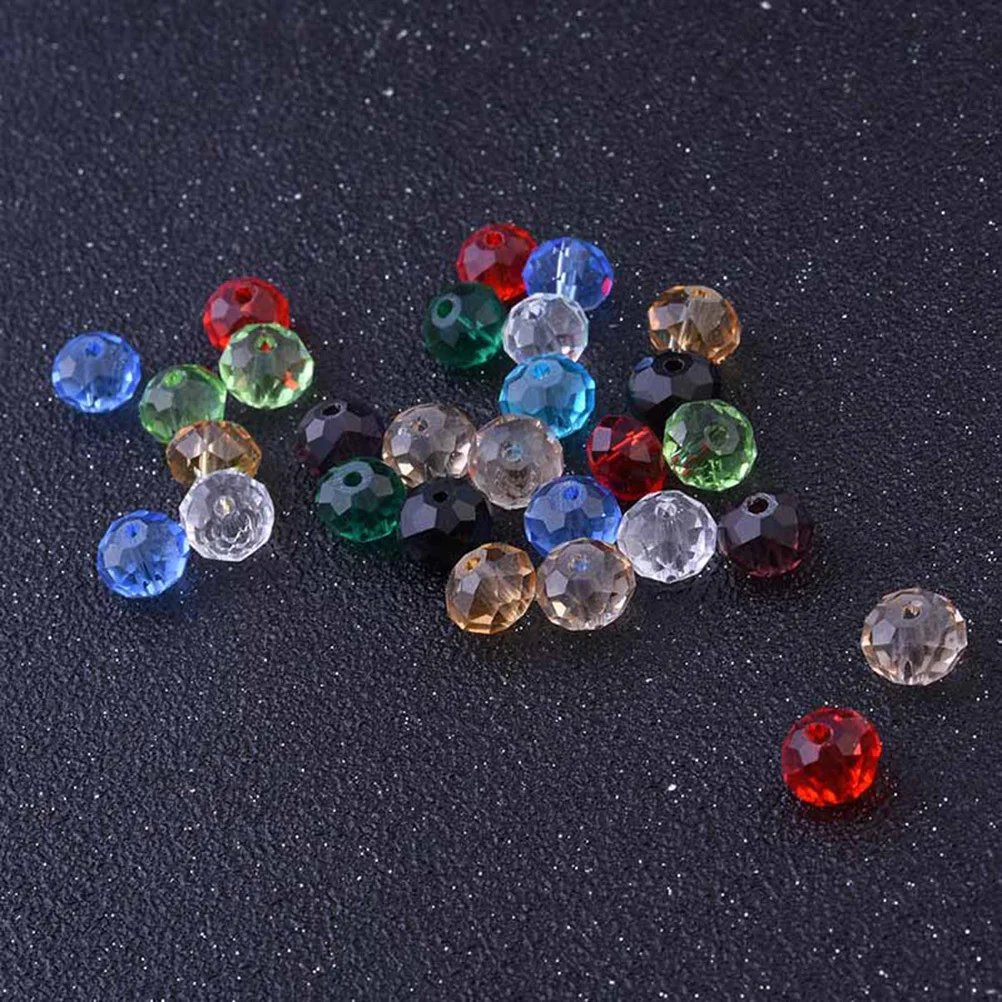 

500Pcs Crystal Flat Glass Beads 10 Colors 6mm Jewelry Making DIY Spacer Beads Set for Bracelets Necklaces Accessories