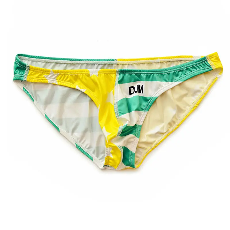 Sexy Briefs Men Underwear Light Thin Low Waist Bikini Swimwear DM Bathing Trunks Gay Shorts Beach Swim Tanning Wear 2023