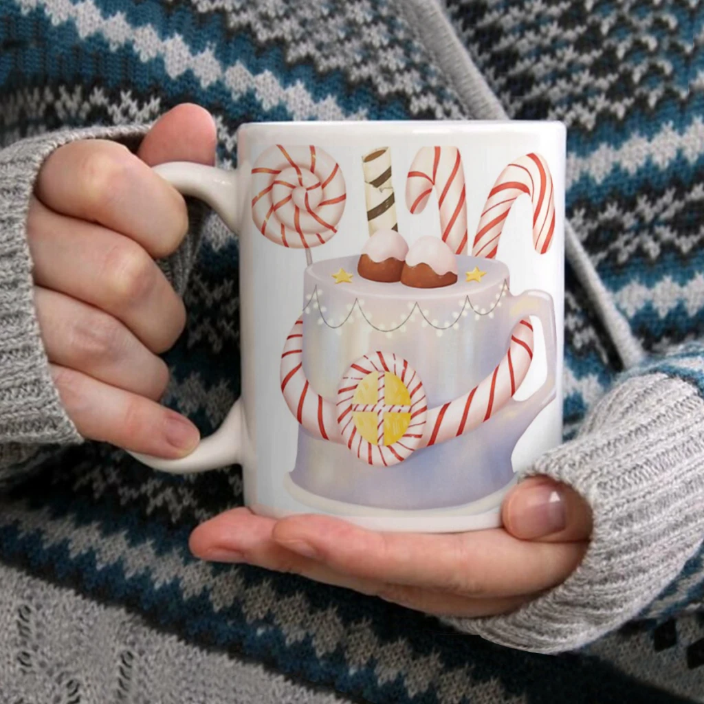 

Cozy chocolate drink with candyCoffee Mug Tea Cup 11oz Coffee Cup Funny Birthday Ceramic Mug Personalized Cup
