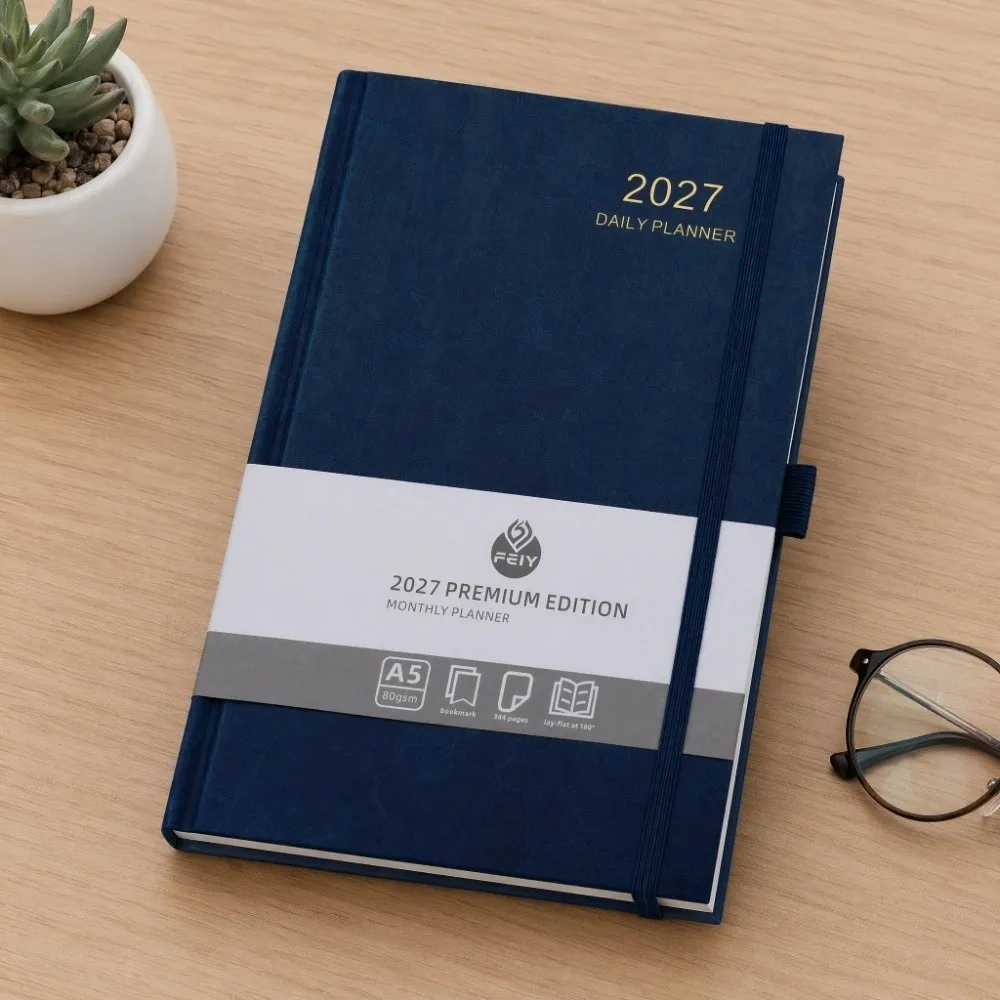 A5 2027 Schedule Book Calendar Notebook Diary Writing Pads Agenda Planner Notebook Thick Paper Multi Functional - view 4