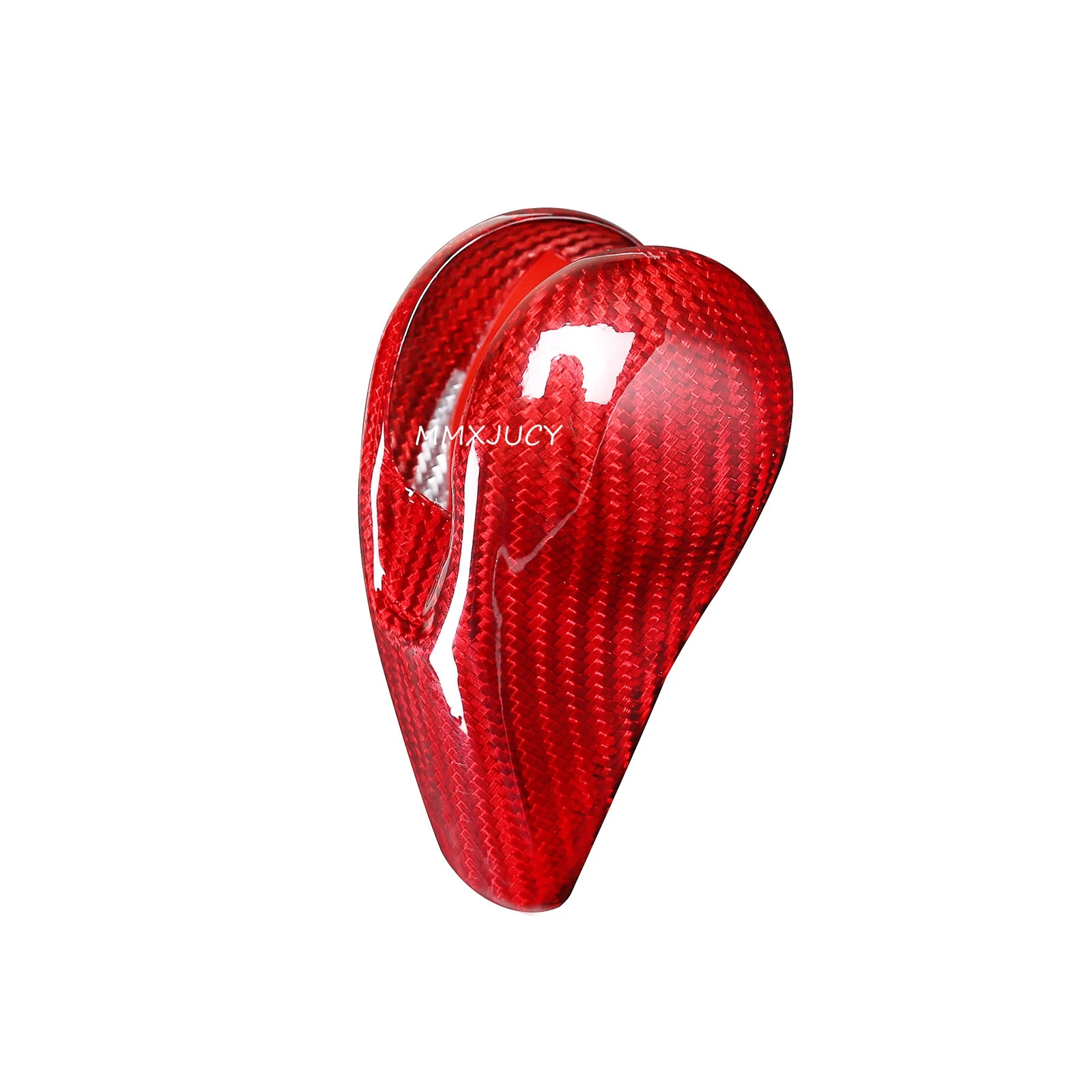 

Red Black Real Carbon Fiber Gear Shift Knob Cover Protective Trim Fit for Porsche 911 718 Cayman