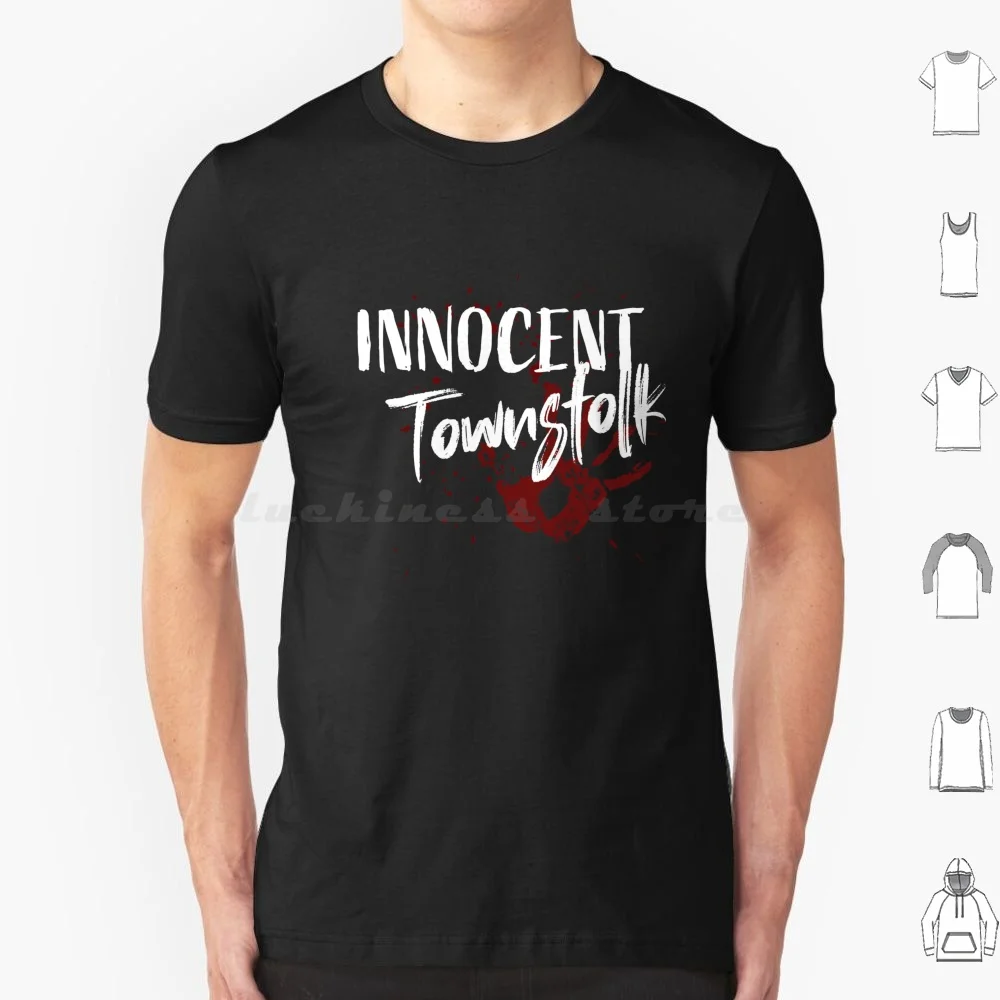 Innocent Townsfolk-Handprint T Shirt Cotton Men Women DIY Print Blood On The Clocktower Social Deduction Werewolf Geekyt