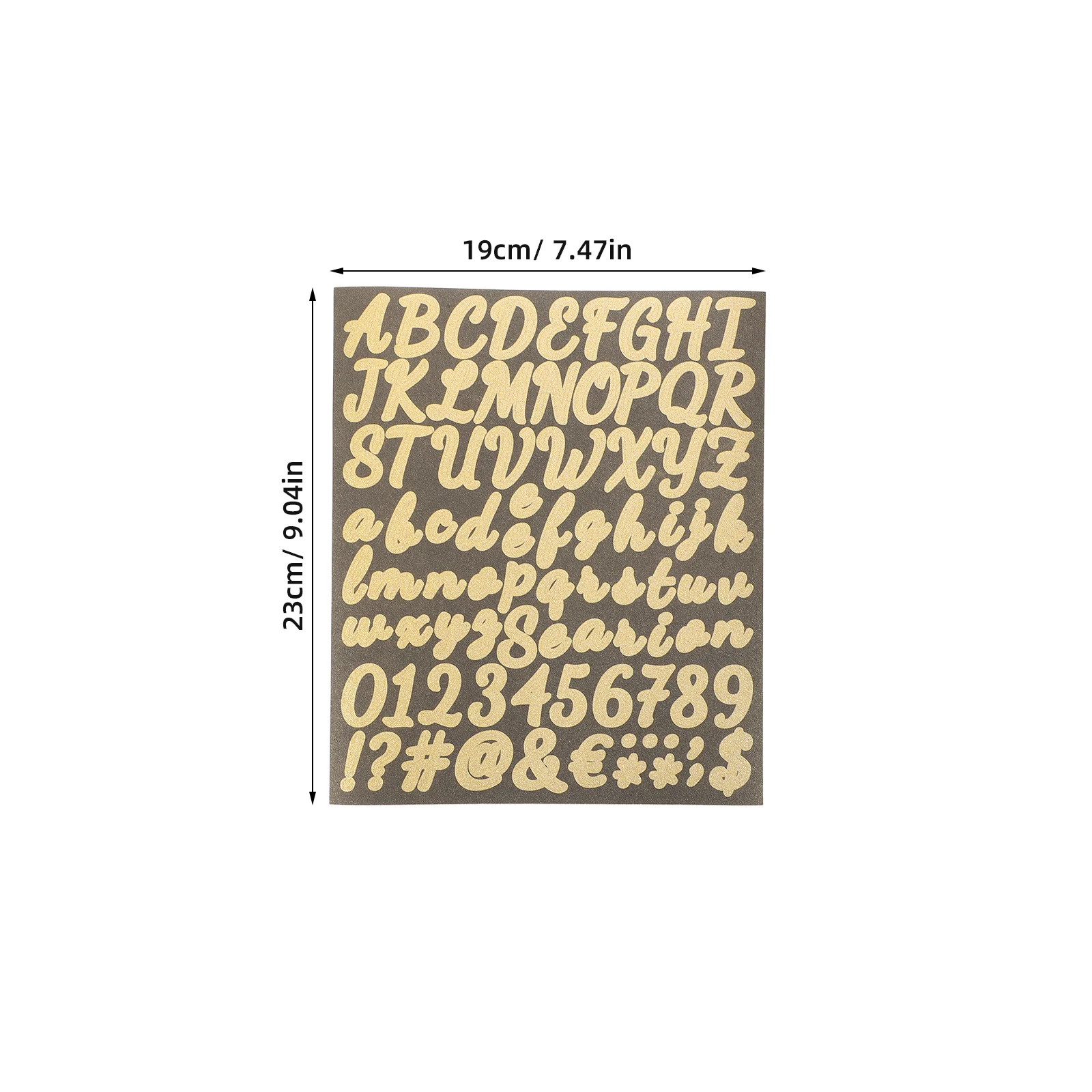 10 Sheets Golden Self Adhesive Alphabet Stickers Small Number Letters for Arts Crafts Scrapbooking Journals Planners Party