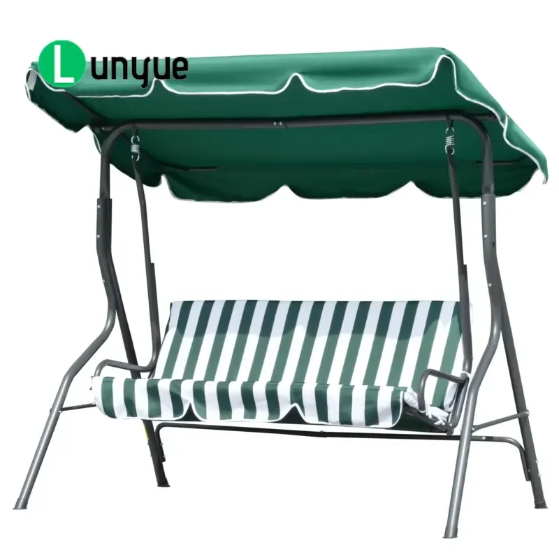 3 Seater Steel Swing Chair Outdoor Garden Furniture Hammock Bench for Adults Patio Yard Durable Metal Frame Relaxing Design