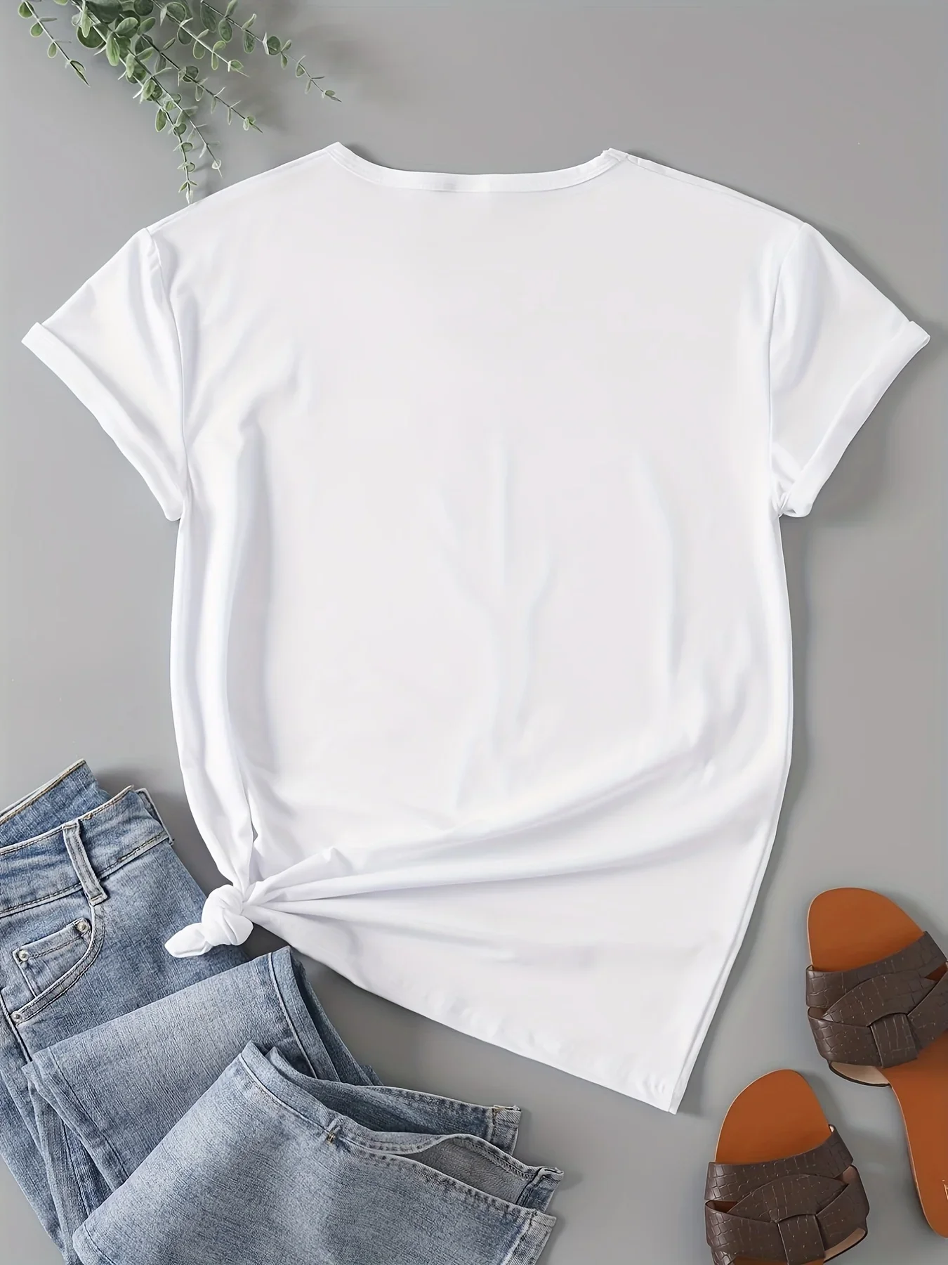 Jesus Print T-Shirt, Summer Short Sleeve Casual Top, Women\'s Clothing