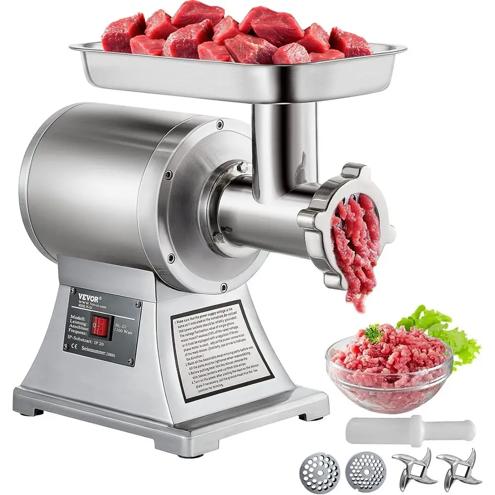 

Commercial Meat Grinder, 550LB/h 1100W Electric Meat Mincer, ETL Approved Heavy Duty Industrial Meat Mincer hine