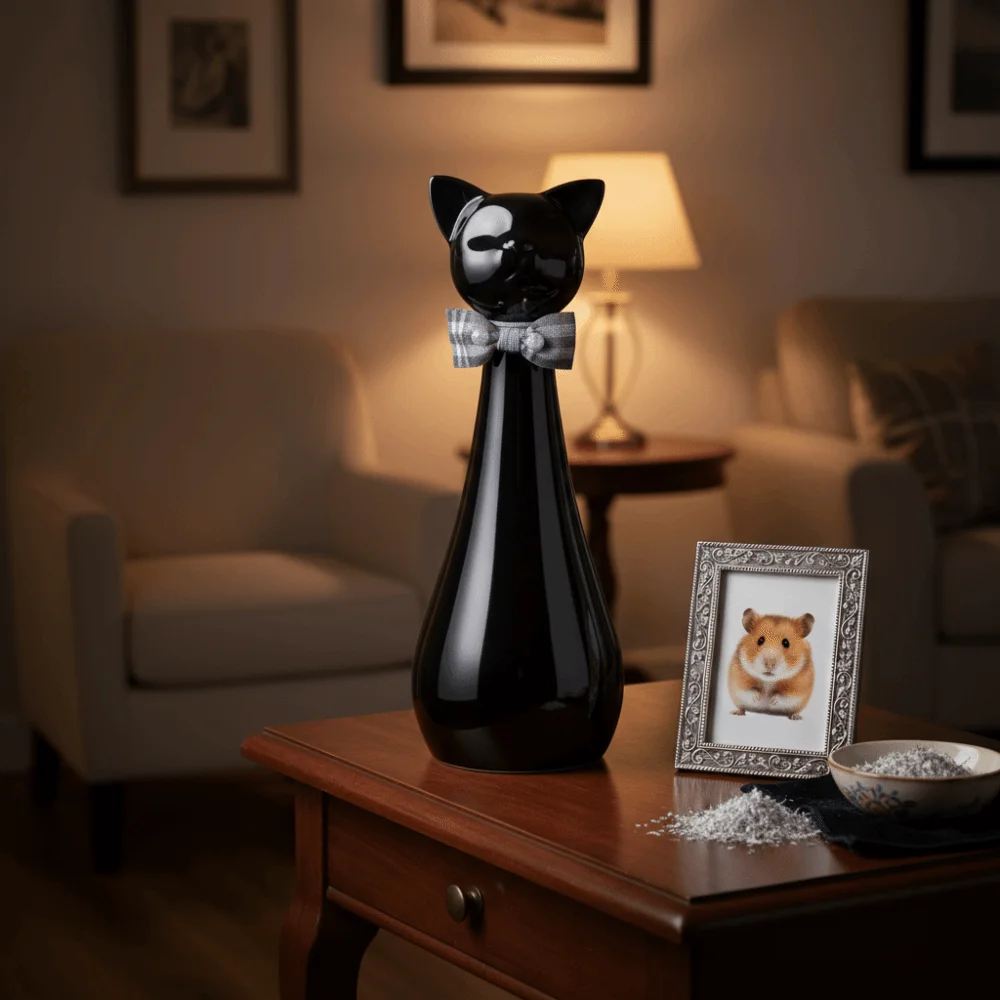 Urna Memorial para Animais de Estimação à Prova de Umidade, Urna Funerária em Forma de Gato, Caixa de Armazenamento de Cinzas de Animais de Estimação
