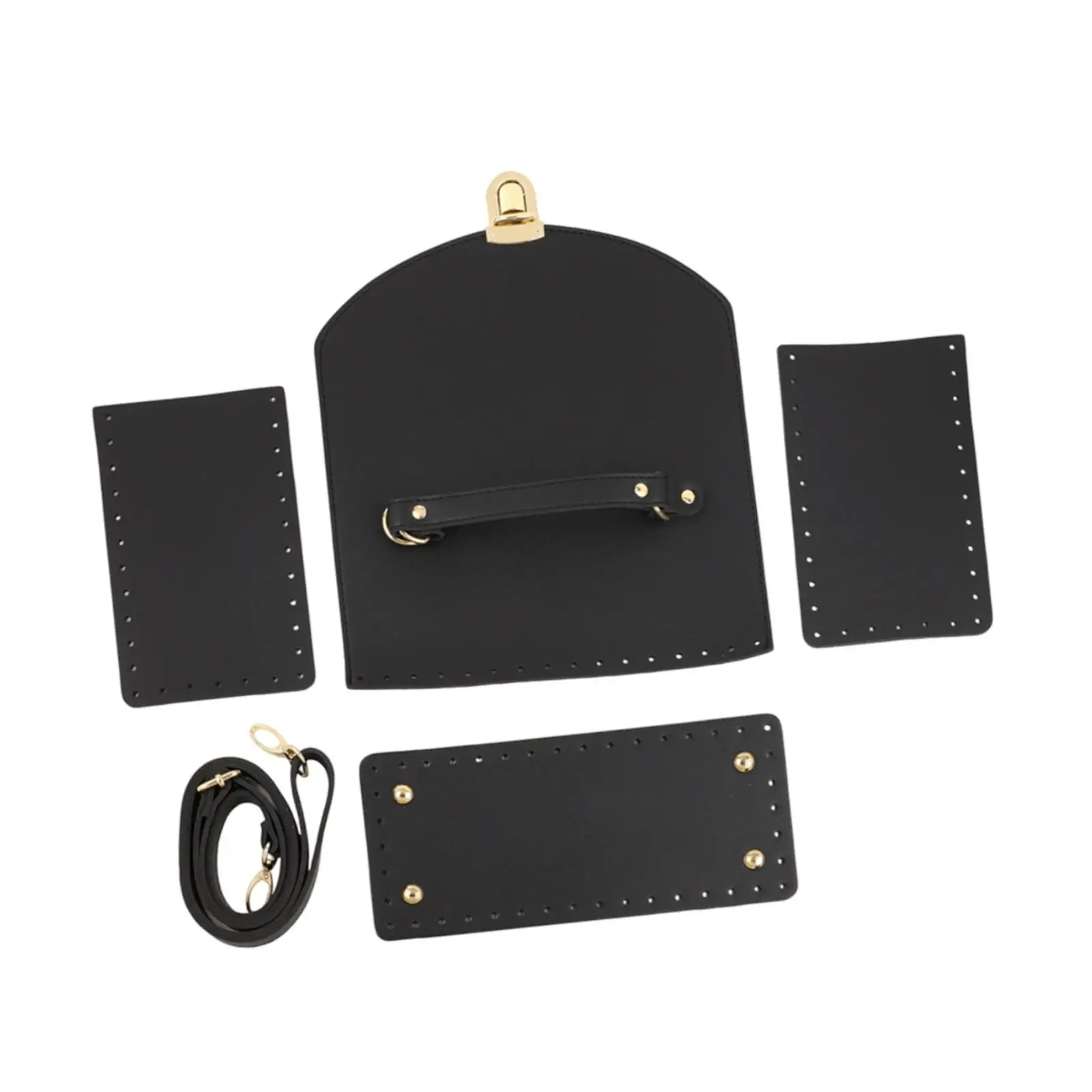 Bag Bases for Crochet Craft Bag Bottom /Shoulder Strap /Flap Cover/Lock Buckle Purse Making for DIY Bag for Tote Handbag Women