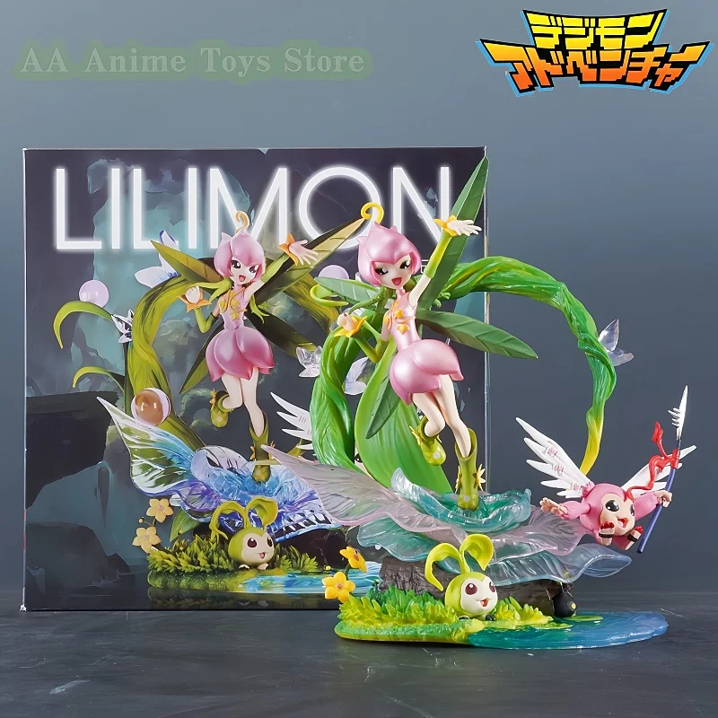 New Hot Toys Digimo Figure Lillymon Tanemon Digimon Anime Figure Statue Model Gk Figurine Collection Decoration Toys Xmas Gifts