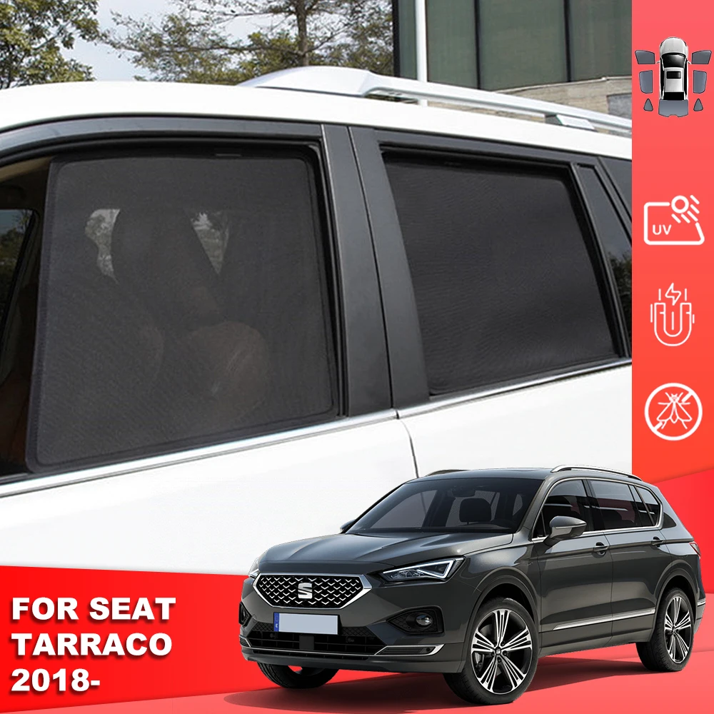 

For SEAT Tarraco 2018-2024 Magnetic Car Sunshade Shield Front Windshield Curtain Rear Side Baby Window Sun Shade Visor