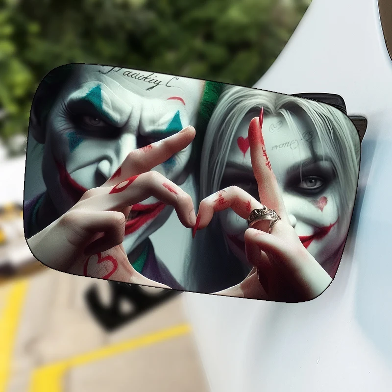 1PC/2PCS Clown Couple Car Stickers Waterproof DIY Auto Fuel Tank Cap Vinyl Decals Fashion Styling Durable Sunscreen Decoration