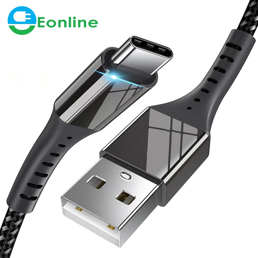 EONLINE 3.1 USB Type C Cable Nylon Fast Charging Type-C USB-C Data Sync Charger Cable For Huawei Xiaomi Oneplus Zuk NEXUS