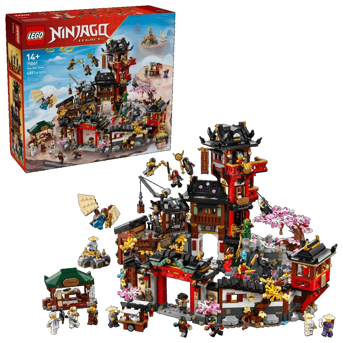 ЛЕГО ® Конструктор NINJAGO «Старый город» к 15-летию (71861) для фанатов NINJAGO ® Суперфанаты от 14 лет и старше, 4851 деталь ЛЕГО ® Конструктор NINJAGO «Старый город» к 15-летию (71861) для фанатов NINJAGO ® Суперфанаты от 14 лет и старше, 4851 деталь