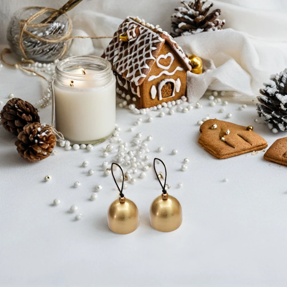 

20pcs Metal Small Bells Vintage Iron Bell Pendant For Christmas Decoration Craft Bulk Rustic Hanging Diy Wind Chime Garden Home