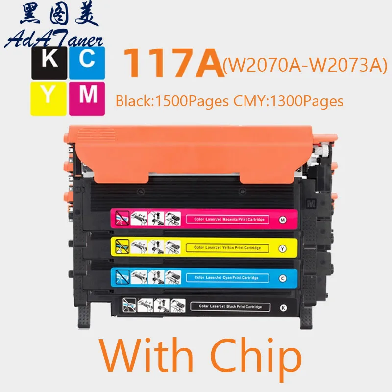 

1,5 К с чипом для тонер-картриджа для HP 117A W2070a для HP Color LaserJet 150a 150nw 150 MFP 178nw 178nwg 179fnw 179fwg 178
