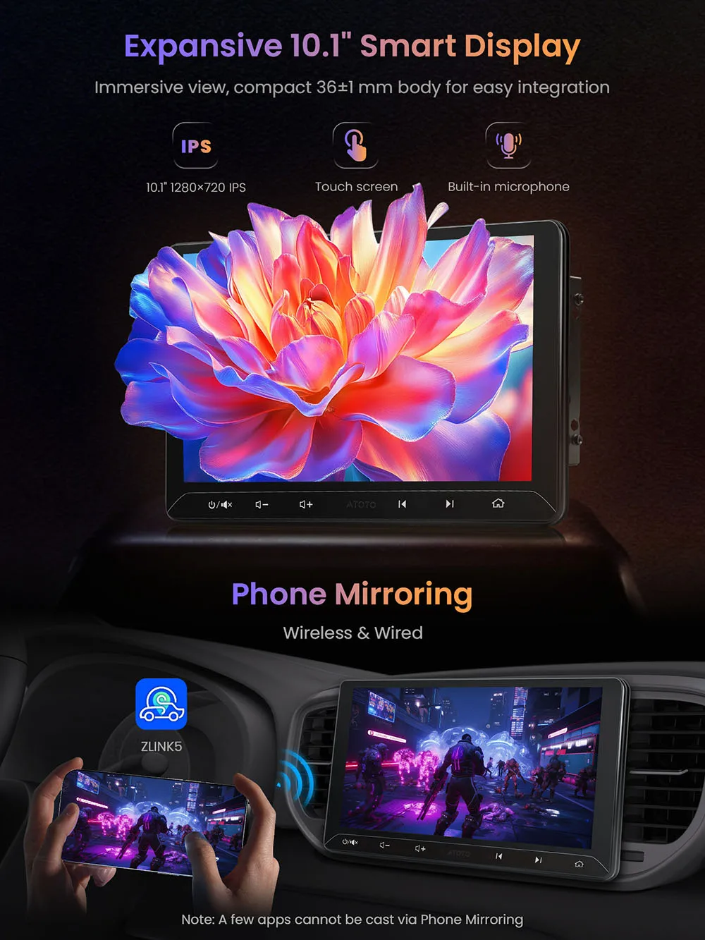 ATOTO A5LG211T 10.1 Inch Android Car Radio