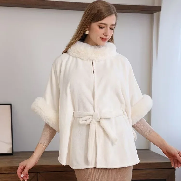 

Новинка 2025 года, кардиган в китайском стиле, женское традиционное плюшевое пальто с воротником, осень-зима, утепленное бархатное пальто с поясом