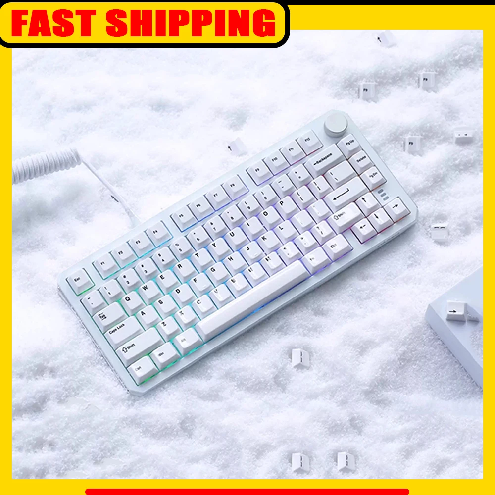 

Механическая клавиатура DAREU A75HE с магнитными переключателями, точностью 8k RT, чипом MCU 0.01 мм, керамическими элементами, низкой задержкой, Gasket-креплением, Hot-Swap, аксессуар для ПК