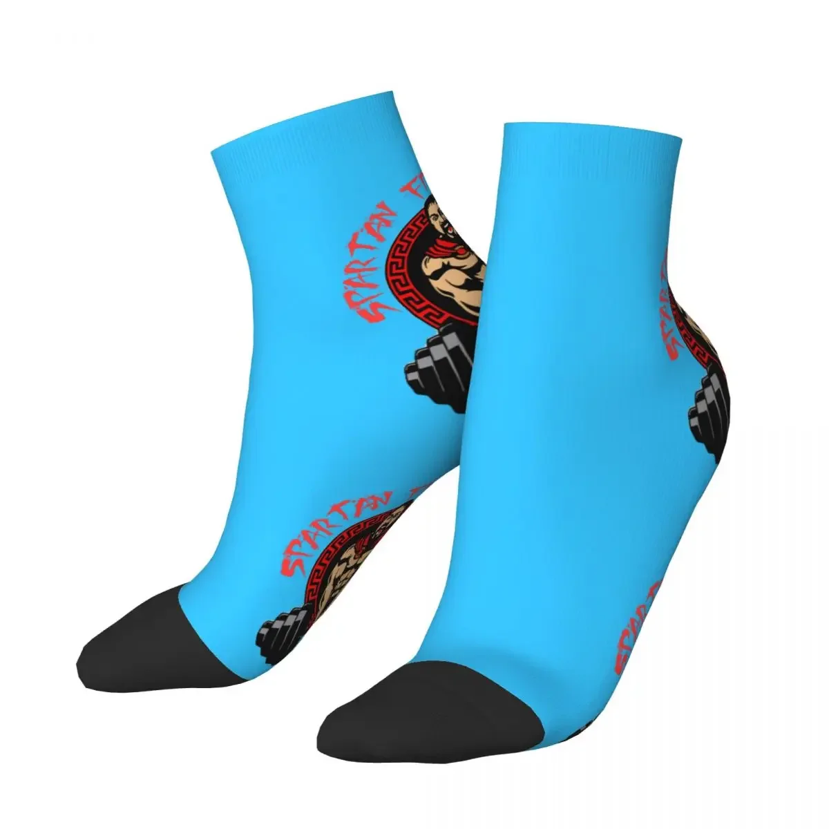 Fun Mens Spartan Gym Dress Socks Unisex Warm Breathbale 3D Printing Bodybuilding Fitness Muscle Crew 