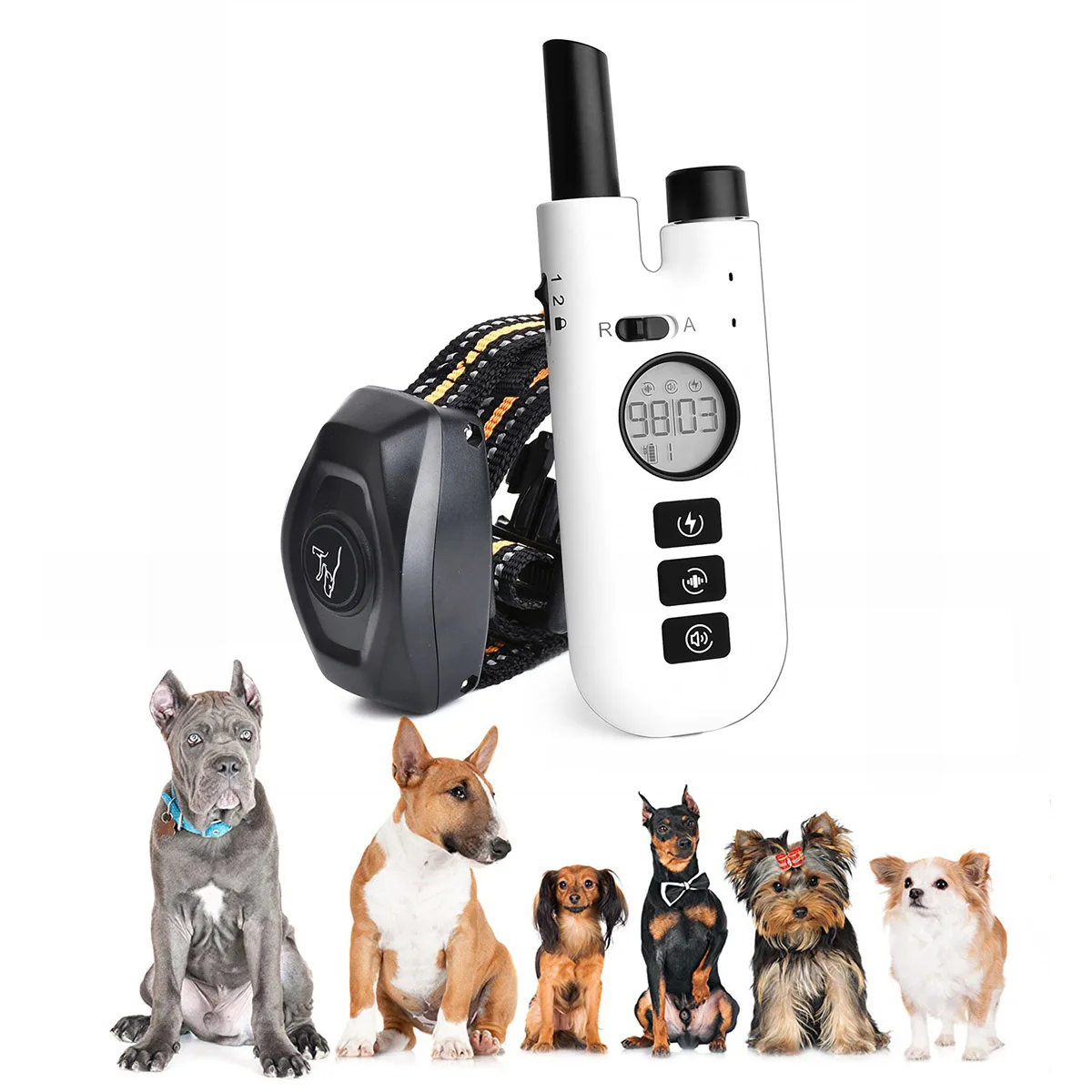 

Dog Training Collar with 1312ft Remote, Anti Barking Training Collar with 3 Training Modes, Rechargeable E-Collar for All Breeds
