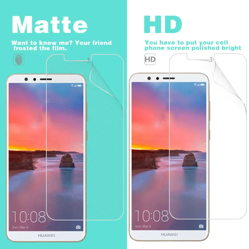 Front HD Clear Glossy Film For Huawei P Smart Z Mate 2 7 8 10 Pro Mini SE Nova Matte Anti-glare Film Cover With Cleaning Tools