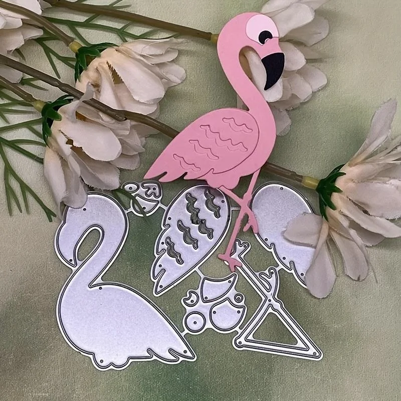 Metalowe wykrojniki Crazyclown Flamingo do scrapbookingu DIY Dekoracja albumu Wytłaczanie Wykrojniki